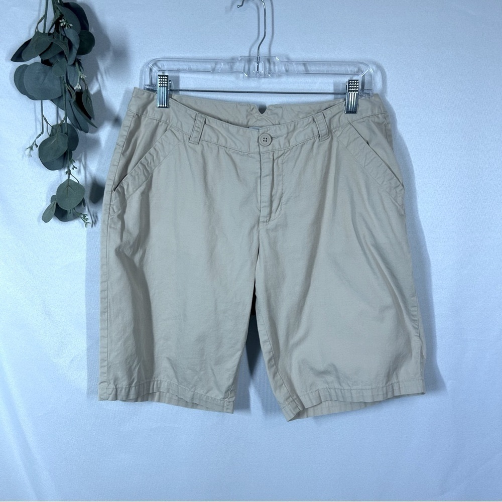 Columbia | 100% Cotton Khaki Bermuda Shorts Hiking Light Tan Women’s Size 10